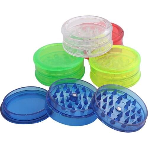Acrylic 3 Layers Large Weed Grinder 60mm Plastic Herb Grinder Tobacco Crusher Smoking Accessories