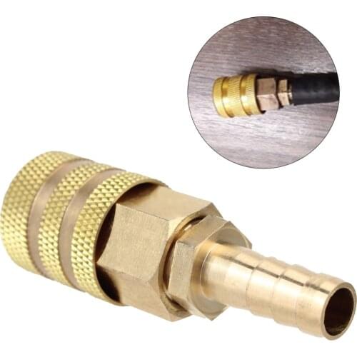 Hardware Coupler and Plug 1/4" NPT Inflatable joint Quick Connect Solid Brass Air Fittings 8mm Thickened Copper Tire Repair Tool