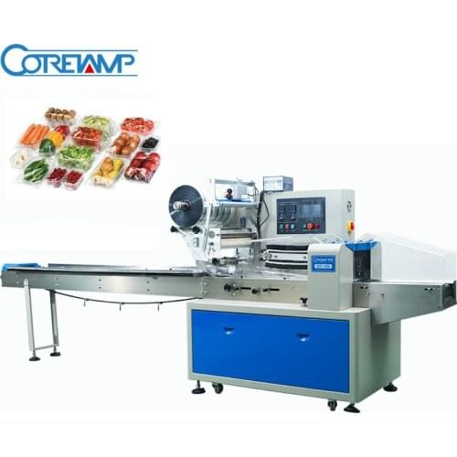 Automatic Fruits Vegetable Packing Machine With Tray or No Tray