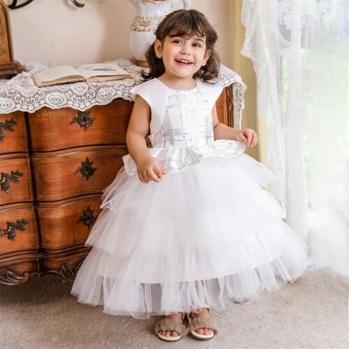 Cake Tutu Newborn Christening Princess Toddler Birthday Party Children Baptism Baby Girl Clothes Summer Dresses Vestidos 1 Years