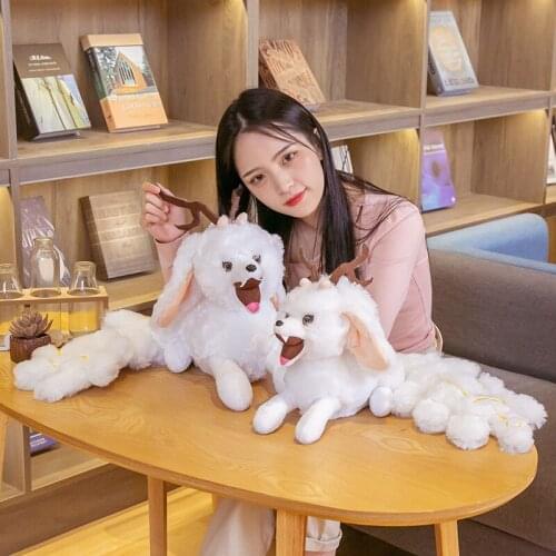 White Cute Plush Toy Shop Window Decoration Toy Ginger Ziya Mount Four Is Not Like A Beast Animal Plush Stuffing