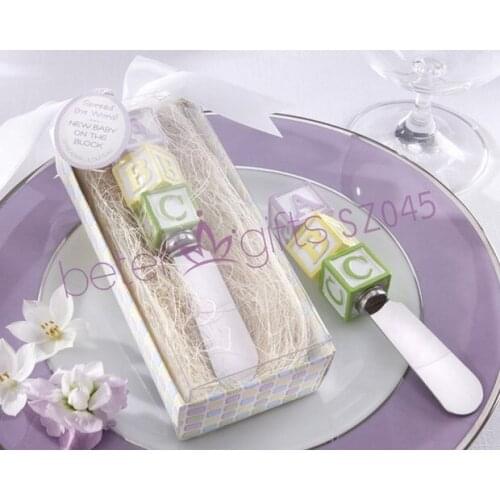 Free shipping New Arrival New Baby on the Block Alphabet Block Spreader 200PCS/LOT + wedding baby shower favor party gifts