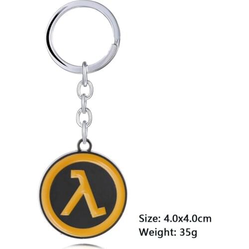 Game Half-Life Alyx keychain Round Logo Pendant Keyrings Car Key Chains Chaveiro Jewelry for Men Gift