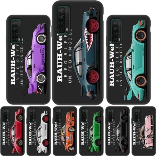 Sports Car Case For Huawei P Smart Z 2019 2021 Case Back Cover For Huawei Mate 9 Pro 10 20 30 40 Lite Mate20 Funda Soft Silicone