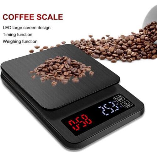 10kg Digital Kitchen Scale Electronic LCD Weight Scales Cooking Measuring Tool Scale With Timing Multi-Function Coffee Scale