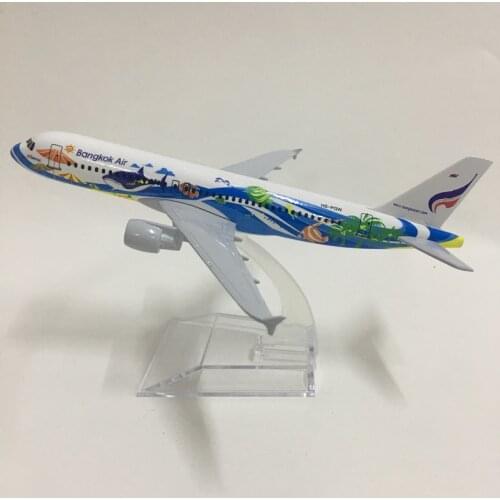 JASON TUTU 16cm Thai Bangkok Air Airbus 320 Plane Model Airplane Model Aircraft Model 1:400 Diecast Metal planes toy 20CM Airbus