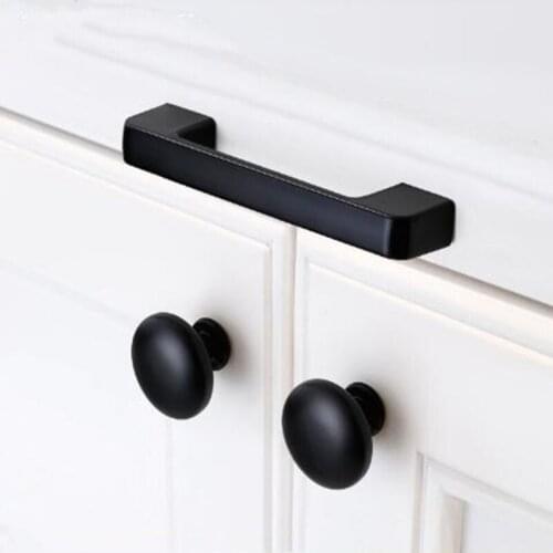 American Design Black Furniture Handle 96mm Forest Drawer Knob 192mm Fashion Handle dresser Pull Matte
