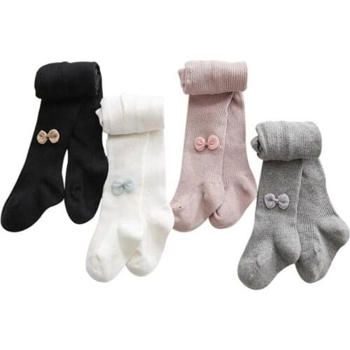 Adorable newborn baby girls pantyhose small ribbon bowknot design infant kids stocking for girls tights toddler leggings child