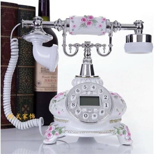 Fashion phone antique telephone telephone landline telephone family European style of the ancient gardenroom Art Statue