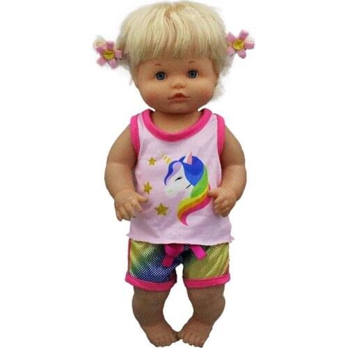 2021 New Short Sleeve doll Clothes Fit 42cm Nenuco Doll Nenuco su Hermanita Doll Accessories