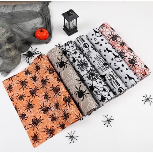 2021 New Halloween Table Runner 270cm Fine Linen Spider Web Bat Pumpkin Tablecloth Dining Table Decor Party Decoration Supplies