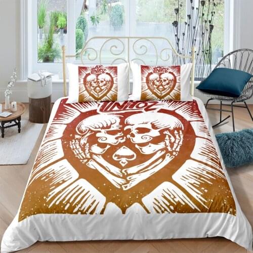 3D Duvet Cover Set Bedding Sets Comforter Cases Pillow Covers Full Double Single King Queen Size Human Skeleton Bedding Sets