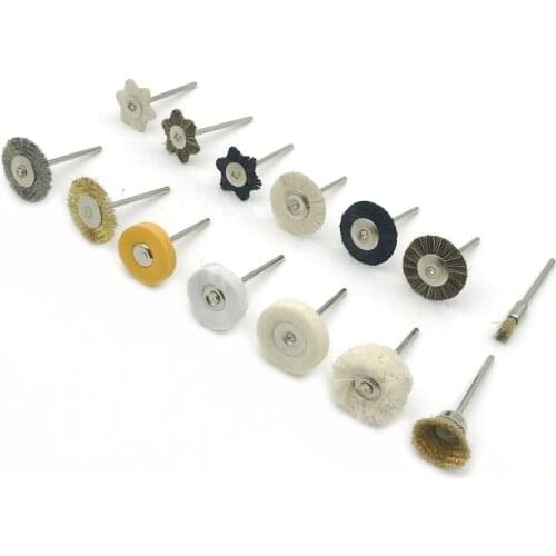 28pcs/14pcs Dental Lab Brush Polishing Wheel Polishers for Rotary Tools 2.35mm Shank Dental HP Polisher Brush