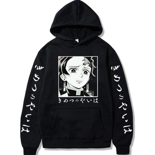 Funny Demon Slayer Printing Men/Women Kimetsu No Yaiba Hoodie Long Sleeve Fashion Designer Streetwear