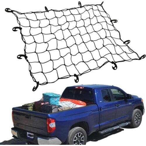 Universal 120x90cm Car Trunk Luggage Storage Net Elastic Mesh Net With Hooks