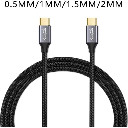 USB C to USB C Cable Type-C3.1 Gen2 10Gb 20V/5A 100W Data Cord Audio Video HD Projection Screen Black