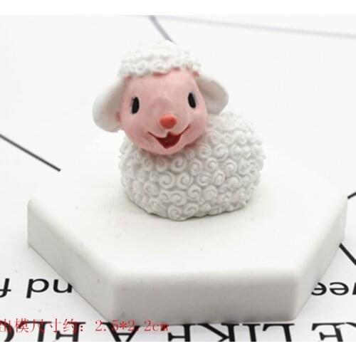 High quality silicone cake mold mini Cute little lamb shape chocolate DIY aromatherapy plaster mold decoration clay chart mold