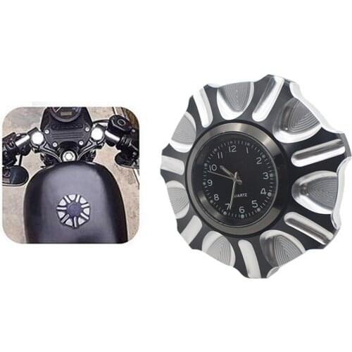 Billet Aluminum Fuel Tank Cap Gas Cover with Watch for Harley XL 1200 883 X48