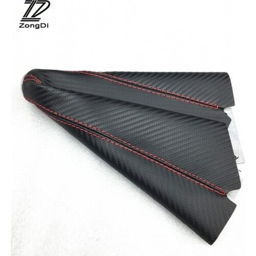 ZD 1X Gear Shifter Dustproof Cover carbon Fiber leather For Alfa Romeo 159 Subaru forester impreza Honda civic 2007 accessories