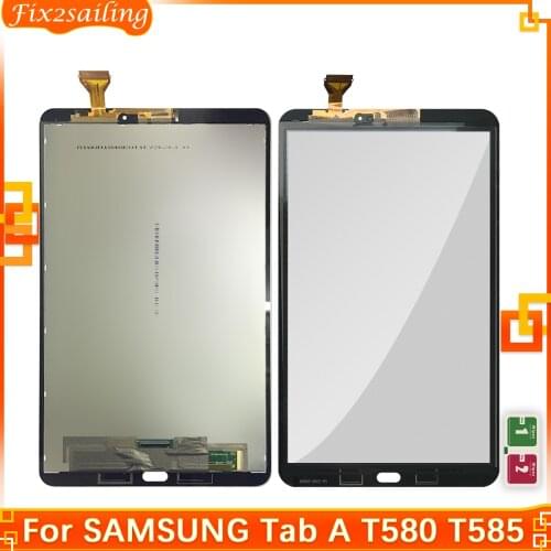 LCD Screen And Glass For Samsung GALAXY Tab A 10.1 T580 T585 SM-T580 SM-T585 Touch Screen Digitizer Assembly Panel Replacement