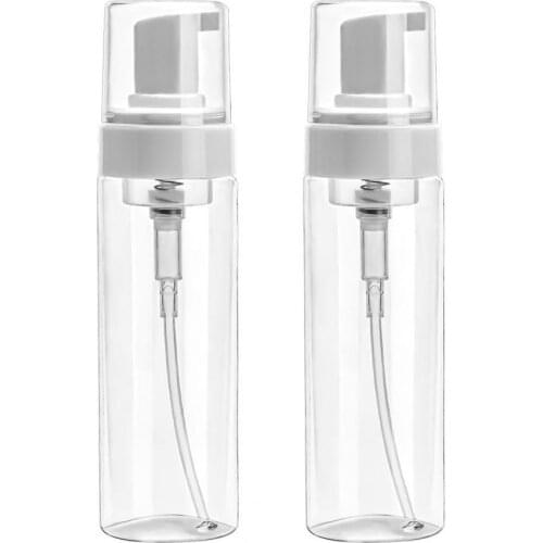 1Pair 200ml Pump Empty Spray Bottle Refillable Portable Foaming Pump Container Travel Essential Oil Bottle