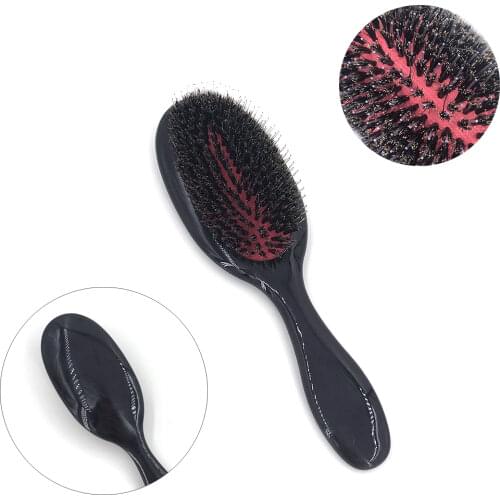 1PC Oval Boar Bristle & Nylon Hair Comb Mini Anti-static Hair Scalp Massage Comb Hairbrush Salon Hair Brush Styling Tool