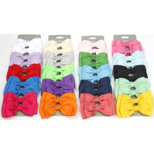 10Pcs/set baby Grosgrain Ribbon Solid Hair Bows With Clip For Girls Hair Clips Hairpins Barrettes Headwear Kids Hair Accessories