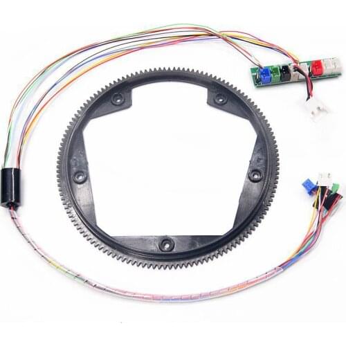 12CH 18CH Wires Slipring 360 Degree Infinite Rotation Electric Slip Ring Steering Gear for Henglong 1/16 RC Tank Accessories