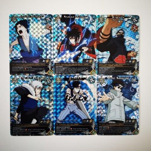 55pcs/set Naruto Uchiha Sasuke Uchiha American Version Hobby Collectibles Memorial Game Anime Collection Cards