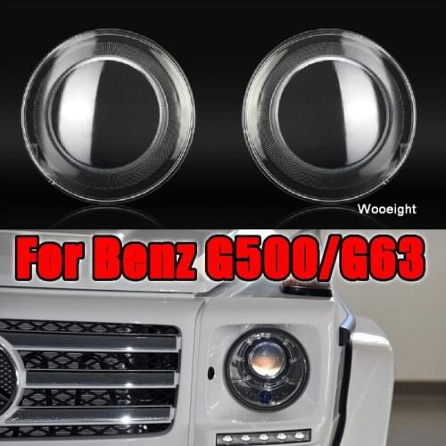 Wooeight Car Front Left Right Replacement Auto Shell Cover Clear Shade Cap Headlamp Lens Fit For Benz G Class G500/G63 2008-2018