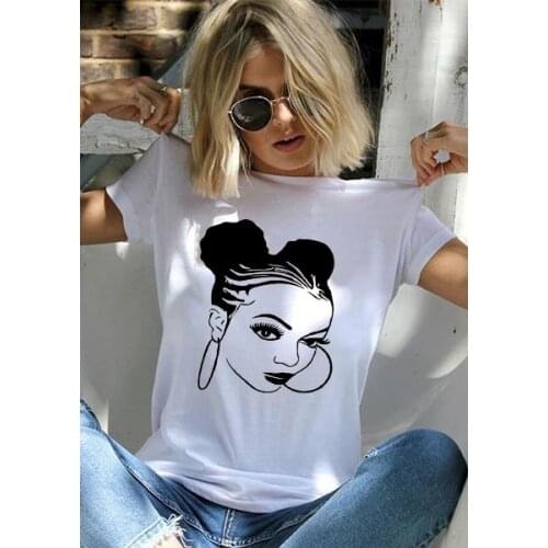 Black Woman Beautiful African Princess Queen Hair Harajuku T-Shirt GraphicTops Cute GraphicTees for Women Birthday Gifts for Her