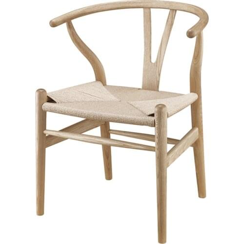 Wooden Wishbone Chair Hans Wegner Y Chair Solid OAK Wood Dining Room Furniture Luxury Dining Chair Armchair Classic Design