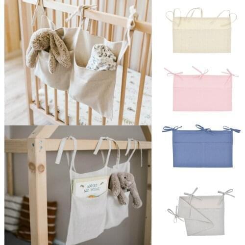 Baby Crib Pocket Toys Hanging Storage Bag Descr Baby Bed Nursery Organizer Toys Hanging Storage Bag Baby Bedding Storage 50x30cm
