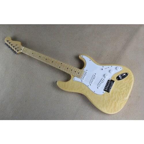 Electric guitar 2020 high quality st, yellow Dahua pattern st style, SSS pickup, maple fingerboard, free delivery