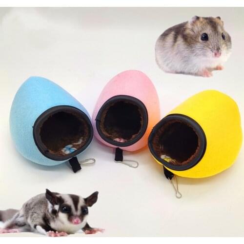 Hamster Nest Plus Velvet Small Pet Bed Hamster Bag Flying Squirrel Winter Cold Protection Bedroom Warm House can Hung