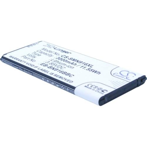 Cameron Sino Mobile SmartPhone Replacement Li-ion Battery 3000mAh For EB-BN916BBC GIONEE Galaxy Note 4 ( Chin Free Tools