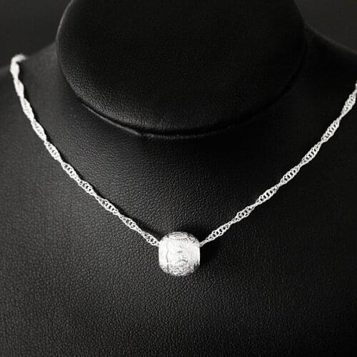 Classic Crystal Ball Necklace For Women Silver Color Classic Necklace Female Short Design Fashion Charm Sweet Pendants Necklaces