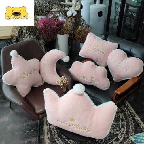 Moon Crown Clouds Plush Toys Lovely Sky Series Star Pillow Soft Cushion Sofa Pillow Bed Decoration Kawaii Birthday Gift For Girl