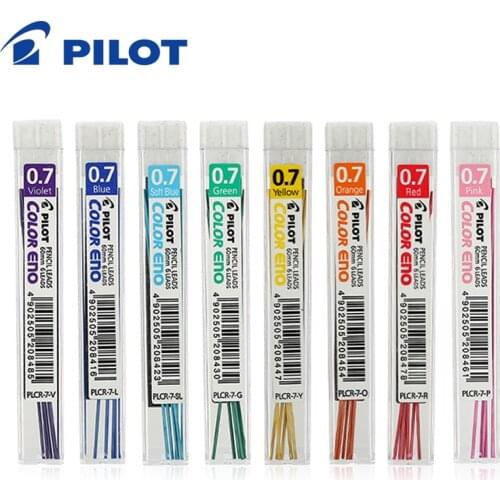Pilot PLCR-7 Color Eno Mechanical Pencil Lead - 0.7 mm 8 tubes/lot Red/Violet/Blue/Light Blue/Green School & Office Supplies