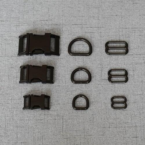 1 Set 15mm/20mm/25mm Metal D Ring Adjustable Release Buckle For Pet Dog Collar Webbing Cat Necklace Handmade DIY Accessory