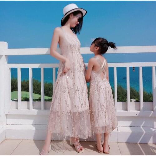 Family Look Mini Dress Mom and Daughter For Mother and Daughter Clothes Mother Daughter Dresses Big Sister Mommy and Me