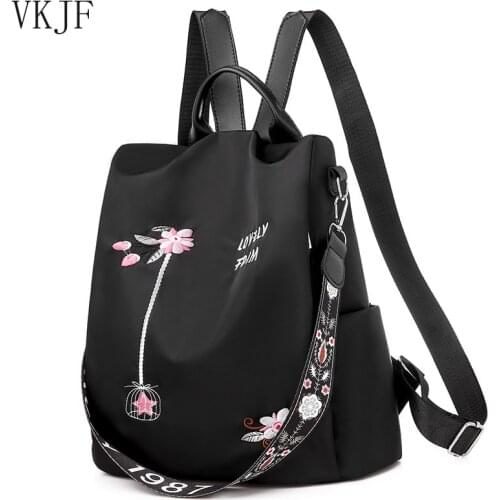 Fashion Anti-theft Women Backpacks Famous Brand High Quality Waterproof Oxford Women Backpack Ladies Large Capacity Backpack