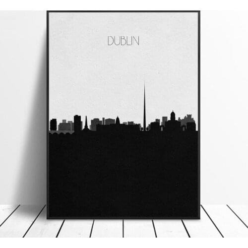 Dublin Skyline Canvas Painting Wall Art Pictures Prints Home Decor Wall Poster Decoration For Living Room
