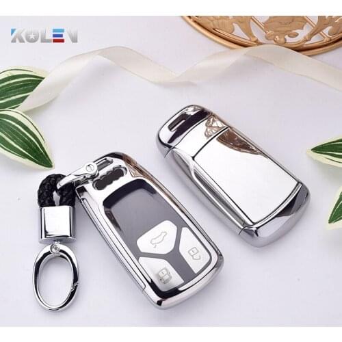 New TPU+PC Car Remote Key Case Cover For Audi A4 A5 A6 Allroad B9 Q5 Q7 TT TTS 8S Car Styling Smart Key Holder Shell Accessories