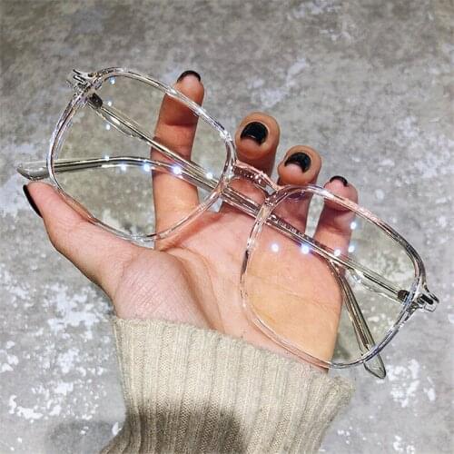 Transparent Computer Glasses Frame Women Men Anti Blue Light Round Eyewear Blocking Glasses Optical Spectacle Eyeglass 6001