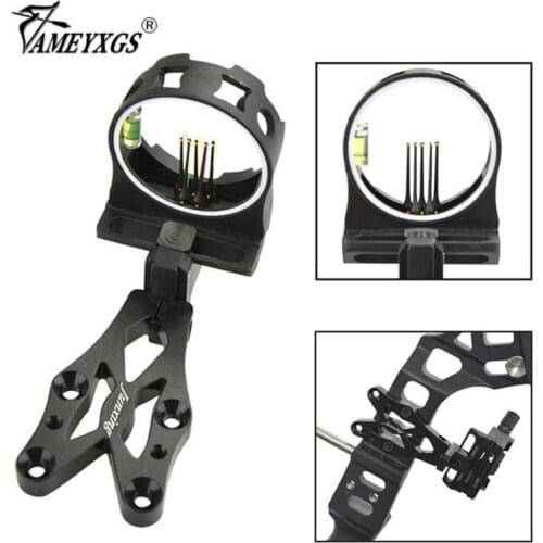 1pc Archery 0.019" Fiber Micro Adjust 5 pin Sight Compound Bow Sight For Bow And Arrow Hunting Shooting Aiming Accessories