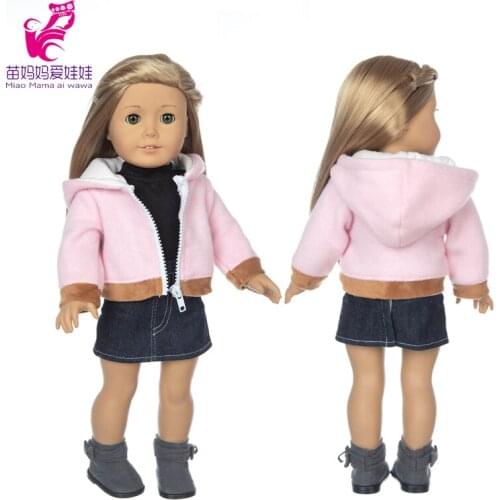 Dolls Coat 18 Inch Girl Doll Clothes Set 43cm Baby Doll Girl Birthday Gifts