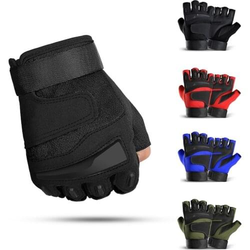Tactical Half Finger Gloves Non-Slip Mens Army Military Combat Soldier Special Forces Police Patrol Hunting Paintball Fingerless