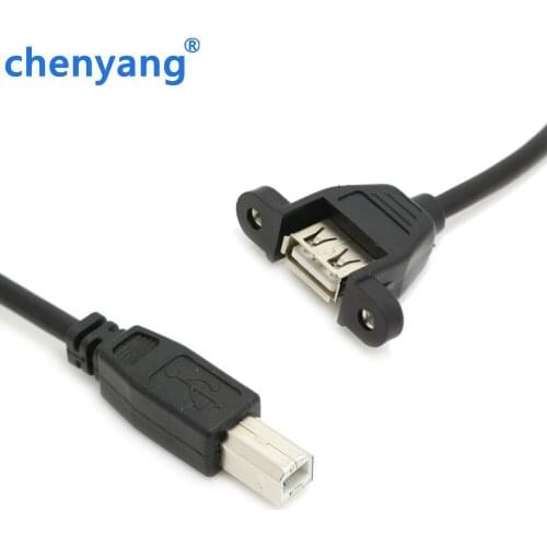 USB A Female to B Male Adapter USB 2.0 B Male Plug to A Female Socket Panel Mount Cable 30cm/50cm/100cm