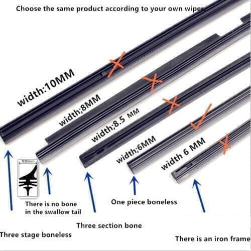 Car Vehicle Insert Rubber strip Wiper Blade Refill For Chevrolet Cruze Malibu TRAX Buick Encore Excelle GT/XT Allure Regal FOR